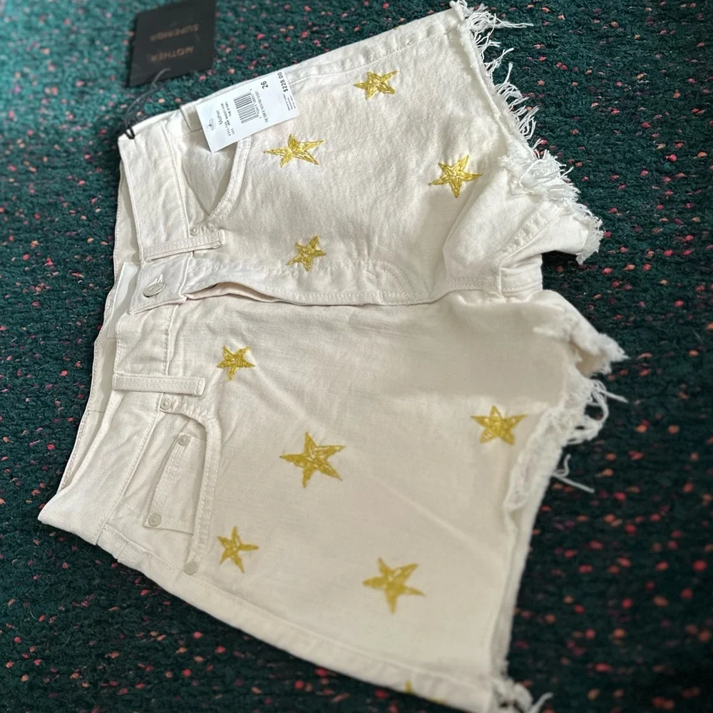 MOTHER Tomcat Kick Fray Shorts Shoot For The Stars 26 NWT Rare SOLD OUT - Picture 14 of 14